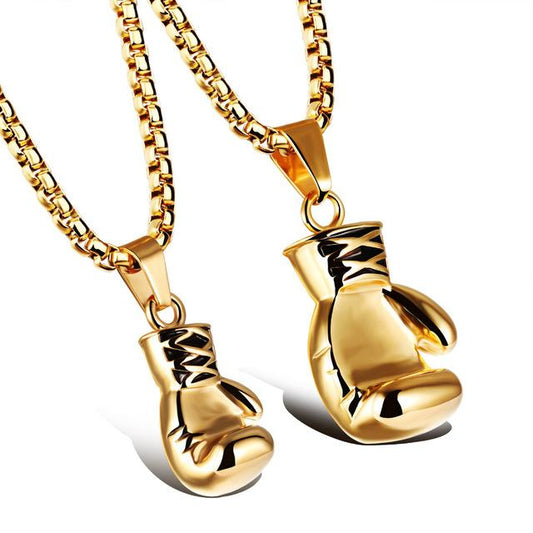 Gold, Black and Silver Plated Boxing Glove Pendant Necklace for Men - Innovato Store