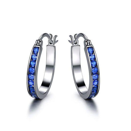Sky Blue Topaz 925 Sterling Silver Clip Earrings