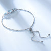 Sky Blue Topaz 925 Sterling Silver Adjustable Tennis Bracelet