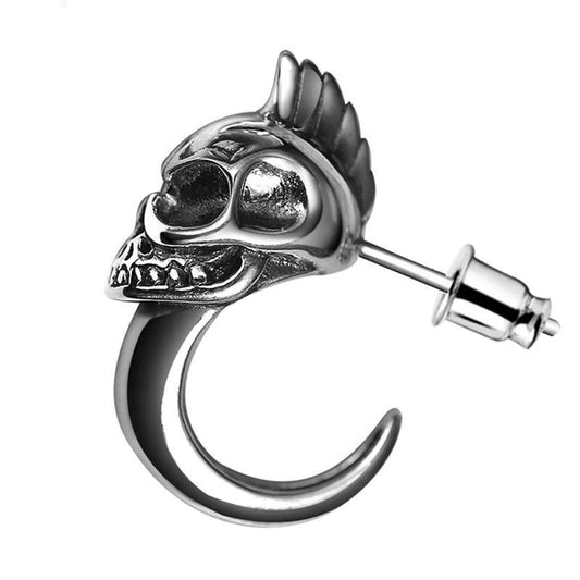 925 Skull Sterling Silver Vintage Stud Earrings