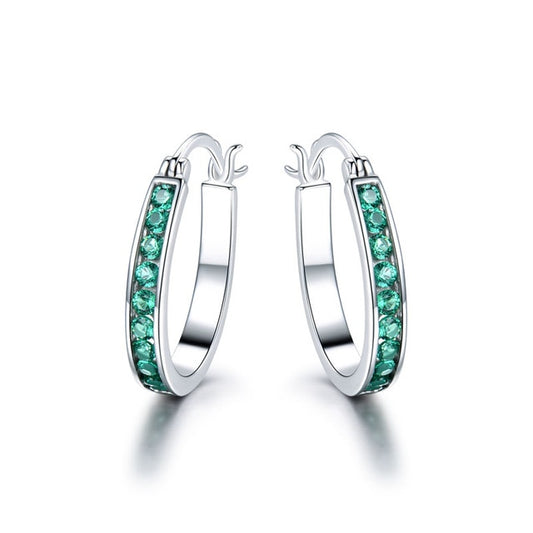 Emerald 925 Sterling Silver Clip Earrings