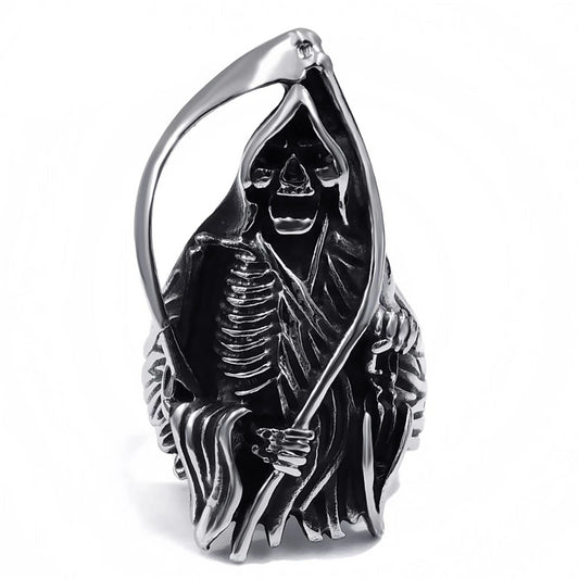 Men's Skull Grim Reaper Stainless Steel Ring