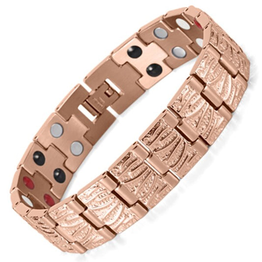 Gold Plated Germanium Magnetic Stainless Steel Bracelet