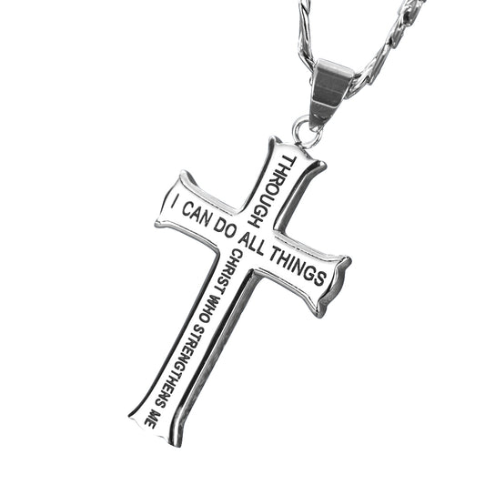 Men's Gold Plated Stainless Steel Cross Pendant