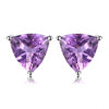 1.9ct Natural Purple Amethyst Stud Earrings 925 Sterling Silver - Innovato Store