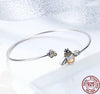 925 Sterling Silver Queen Bee with Honeycomb Bracelet