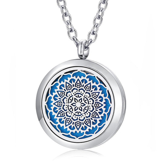 Round Aromatherapy Essential Oil Diffusing Necklace Locket