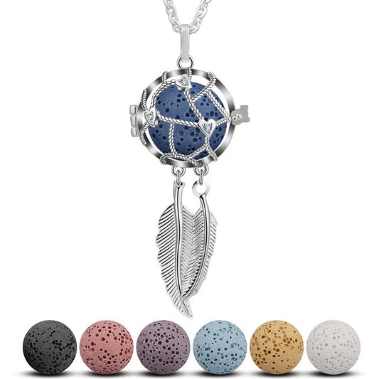 Dreamcatcher Aromatherapy Locket Pendant Necklace