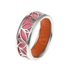10 Colors Interchangeable Silver Accented Valentine’s Gift Women Cocktail Leaf Ring - Innovato Store