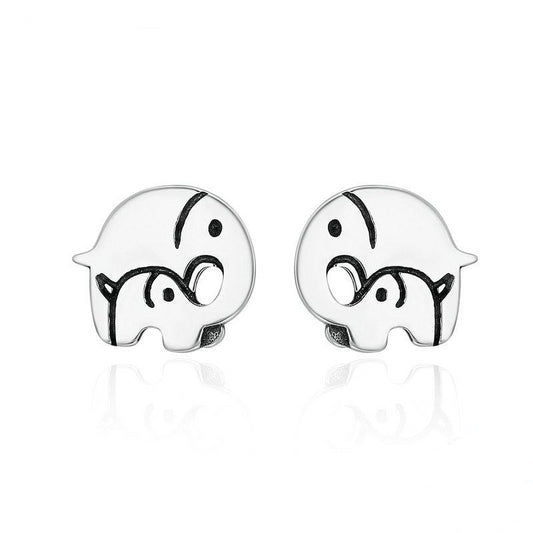 925 Sterling Silver Elephant Stud Earrings - Innovato Store