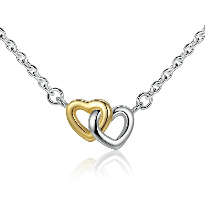 Pandora double 2025 heart necklace