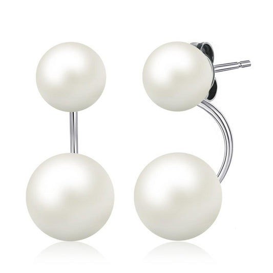 6-8mm Freshwater Pearl Jacket Earrings 925 Sterling Silver - Innovato Store