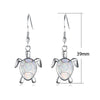 Lovely Opal Turtle Drop Stud Earrings 925 Sterling Silver Women’s Jewelry