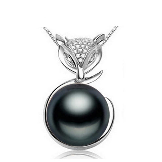 Fox Bohemia Black Natural Pearl Pendant
