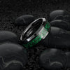 His & Her 6mm/8mm His & Her Green Carbon Fiber Celtic Dragon Tungsten Carbide Wedding Bands Set