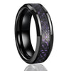 His & Her 6mm/8mm Tungsten Carbide Wedding Bands with Purple Carbon Dragon Celtic Inlay