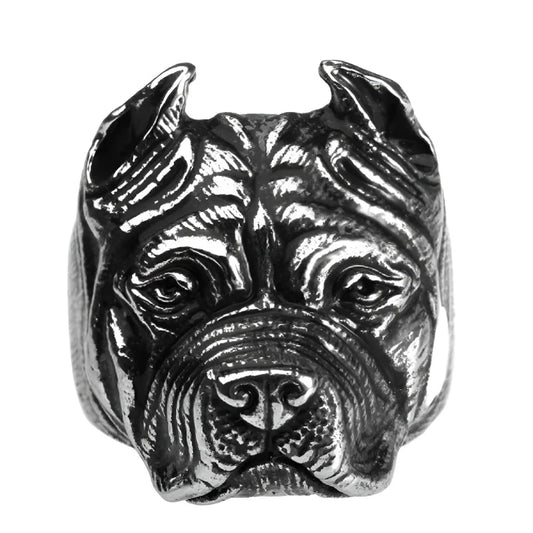 Bulldog Ring for Men and Women Boy Jewelry