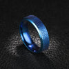 Stainless Steel Simple Fashion Ring for Women with Silver Color Grain Scrub Sparkle Inlay Design