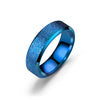 Stainless Steel Simple Fashion Ring for Women with Silver Color Grain Scrub Sparkle Inlay Design