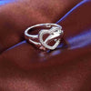 Dolphin Heart with Cubic Zirconia 925 Sterling Silver Women’s Ring