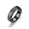 Stainless Steel Simple Fashion Ring for Women with Silver Color Grain Scrub Sparkle Inlay Design