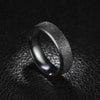 Stainless Steel Simple Fashion Ring for Women with Silver Color Grain Scrub Sparkle Inlay Design