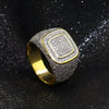 Hip Hop Fashion Ring with Multiple CZ Stones for Men and Women