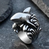 Stainless Steel Shark Ring for Men