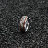 His & Her 6mm/8mm Hawaiian Koa Wood and Abalone Shell Tungsten Carbide Rings Set