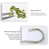 Natural Peridot Link Chain 925 Sterling Silver Bracelet