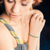 Natural Peridot Link Chain 925 Sterling Silver Bracelet