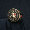 Knight Templar Gold Plated Cross and Shield Ring