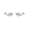 White Gold Plated Dolphins Stud Earrings