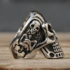 Stainless Steel Punk Rock Skull Ring for Men