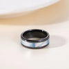 8mm Men's Vintage Ceramic Shell Inlay Wedding Ring