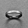His & Her 4mm/6mm Brushed Finish Zircon Tungsten Carbide Comfort Fit Wedding Bands