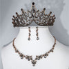 Baroque Crystal and Rhinestone Tiara, Necklace & Earrings Jewelry Set