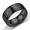 Gold Plated Stainless Steel with Silver Brushed Matte Surface Stepped Dad Ring