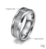 His & Her Tungsten Couple 925 Sterling Silver Wedding Promise Rings Set