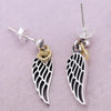 925 Sterling Silver Earring Guardian Angel Wings Stud Earrings