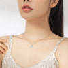 925 Sterling Silver Cubic Zircon and Opal Sun Necklace