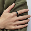 8mm Black Color Sport and Smart Ring for Woman and Man that Measures Body Temperature