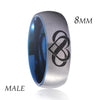 Infinity Heart Tungsten Wedding Rings for Love Couples Engagement