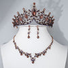 Baroque Crystal and Rhinestone Tiara, Necklace & Earrings Jewelry Set