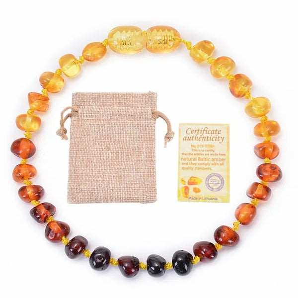 Baltic Amber Teething Bracelet and Necklace Set