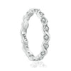 925 Sterling Silver Ring for Woman with Infinity Symbol Design and Round Pieces of Clear Zircons