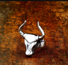 Gothic Bull with Horns Stainless Steel Ring for Men