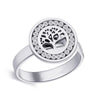 4mm Gold Accented with Crystal Inlay Women’s Tree Ring