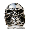 Stainless Steel Punk Rock Skull Ring for Men