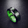 Celtic Dragon Cubic Zirconia - Firestone Comfort Fit Tungsten Carbide Wedding Ring
